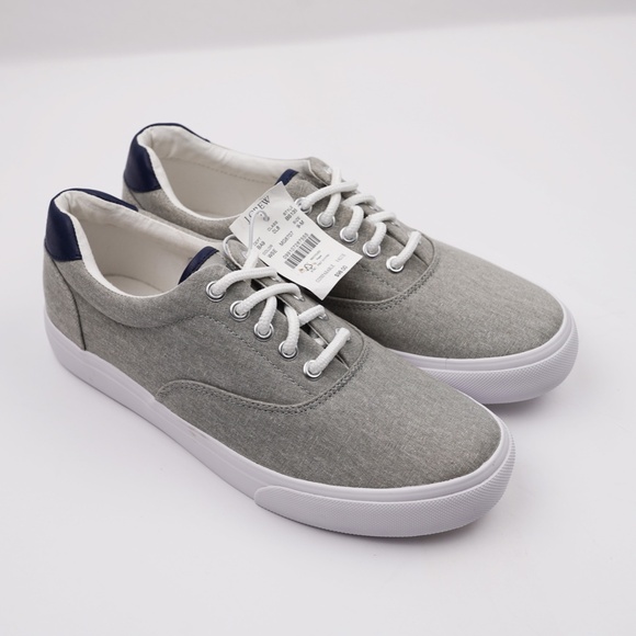 New JCREW Mens Size 9 Canvas Lace-Up Sneakers in Washed Slate Eoe $98 BS135 - Picture 2 of 5